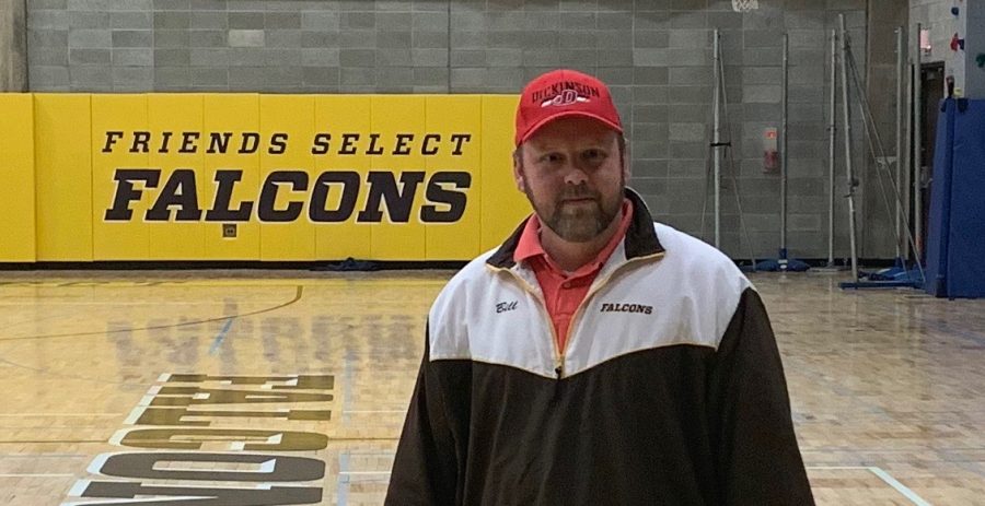 Athletic Director and softball coach Bill Klose after softball practice