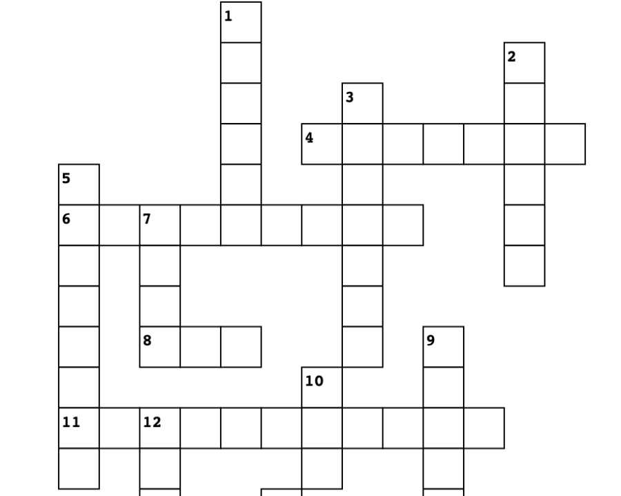 Welcome Back!  Spring Crossword Puzzle