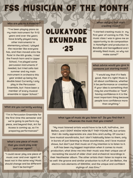 Musician of the Month: Olukayode Ekundare ‘25