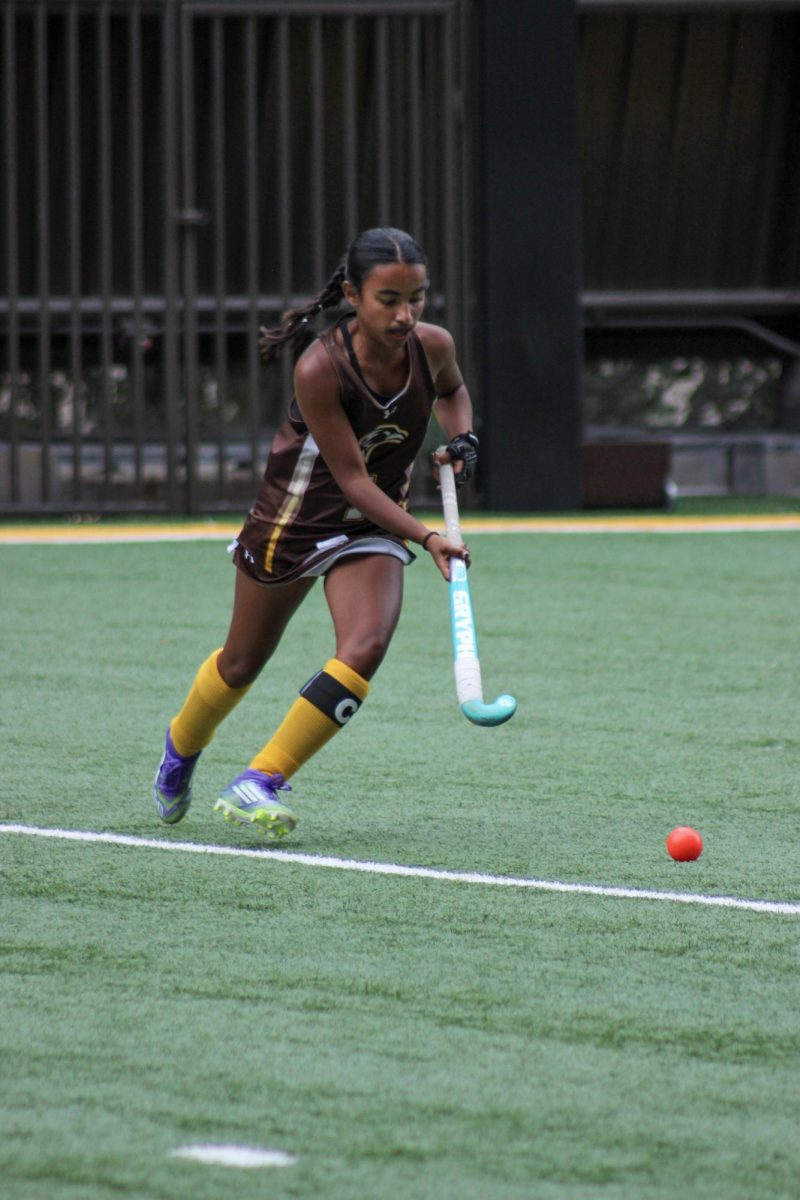 Kauveri Shah ‘27 dribbling through Northeast’s defense.