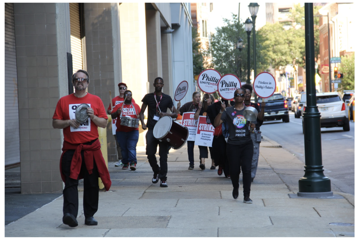 Workers on Strike Outside Sheraton Hotel